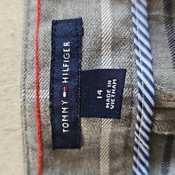 TOMMY Hilfiger High Waisted Cropped Windowpane Pants Grey Size 14 - Picture 11 of 15